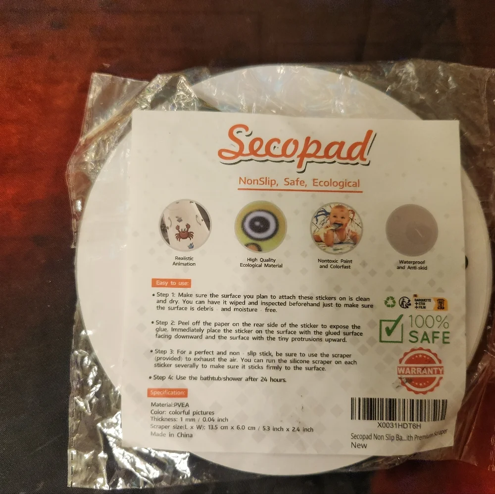 Secopad eight antslip bathtub stickers